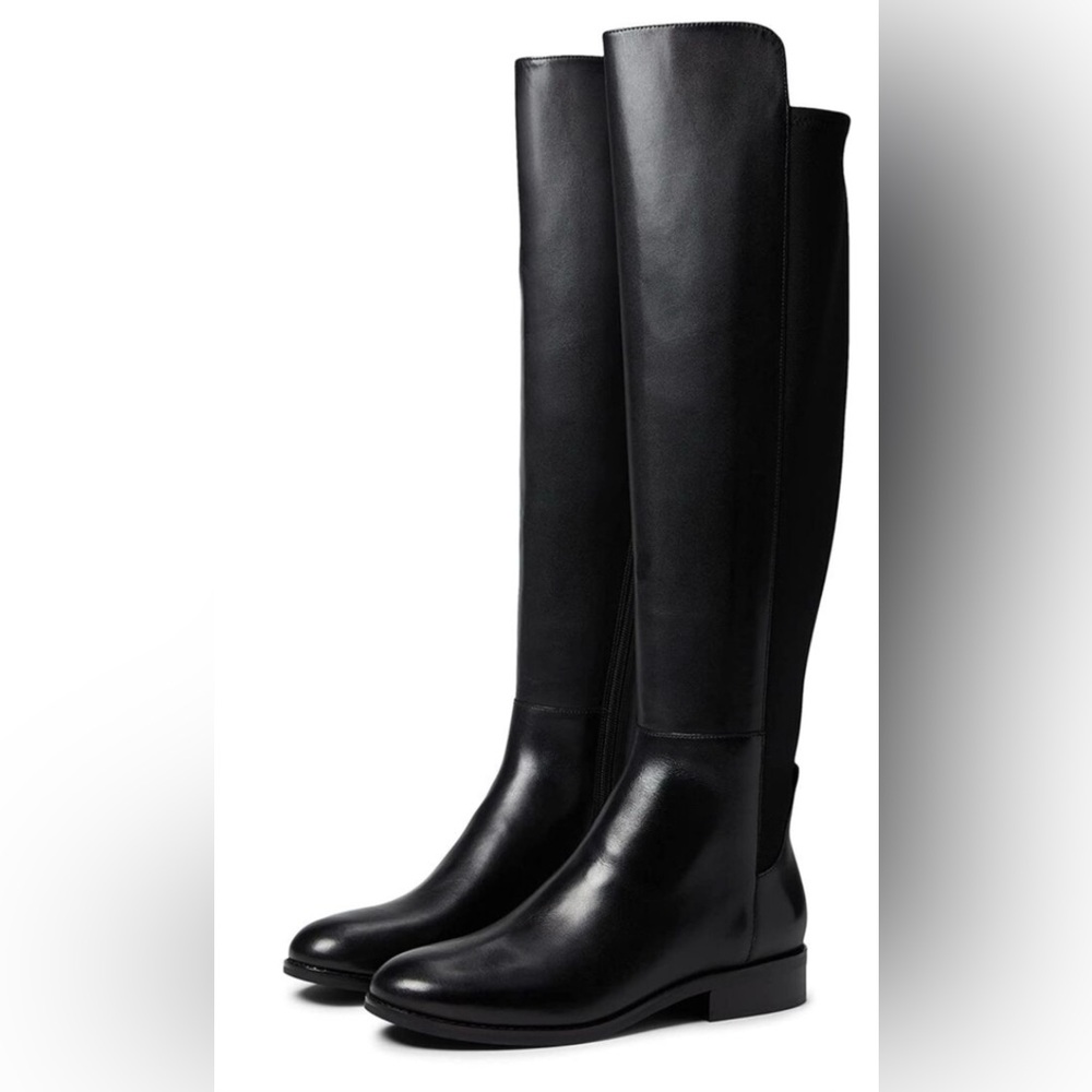 Cole Haan Tall Black Leather Over-the-Knee Boots